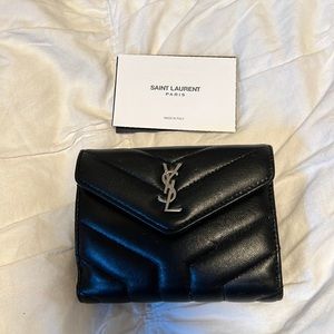 Saint Laurent LouLou Flap Wallet Black